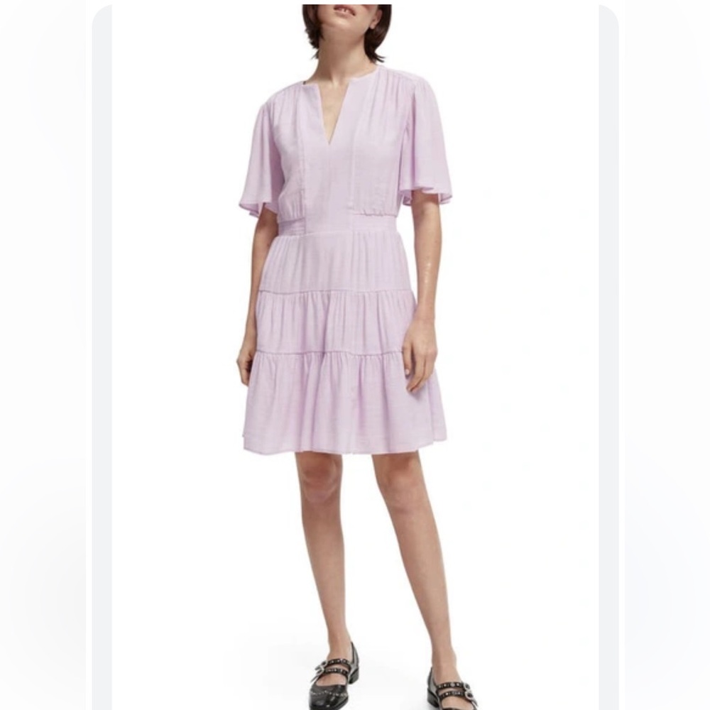 Scotch & Soda flutter sleeve dress sz 12 new